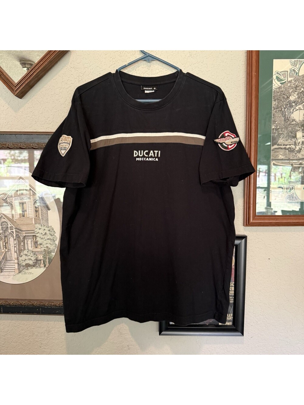 Vintage 90s/00s RARE Ducati Meccanica Racing Motorcycle Designer Shirt Size XL